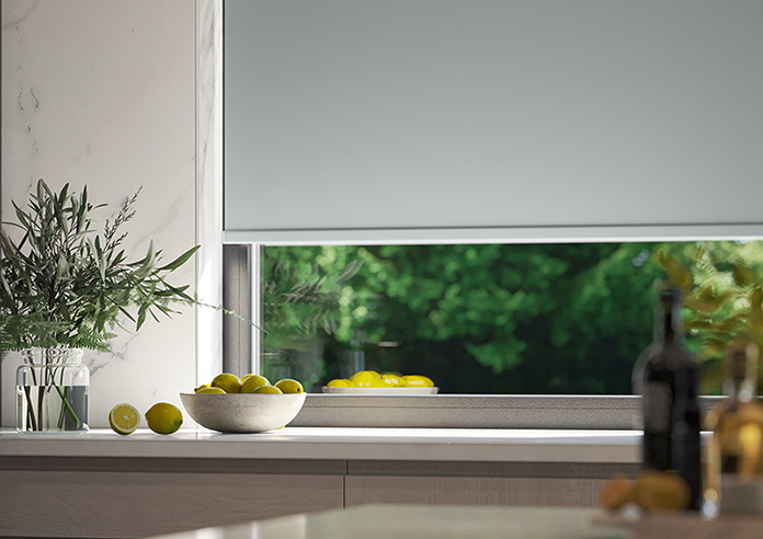 Lycia (FR Blackout), Angora Grey - Twist&Fit Roller Blind - Image 5